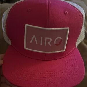 Airo Brands Pink and White Trucker Hat Brand New